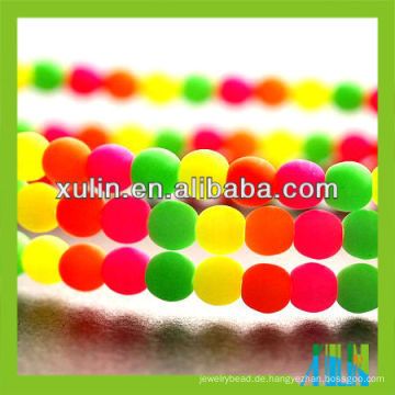 10mm helle neon bunte runde Acrylperle FA006